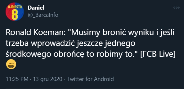 Tak Koeman TŁUMACZY wprowadzenie kolejnego obrońcy! :D